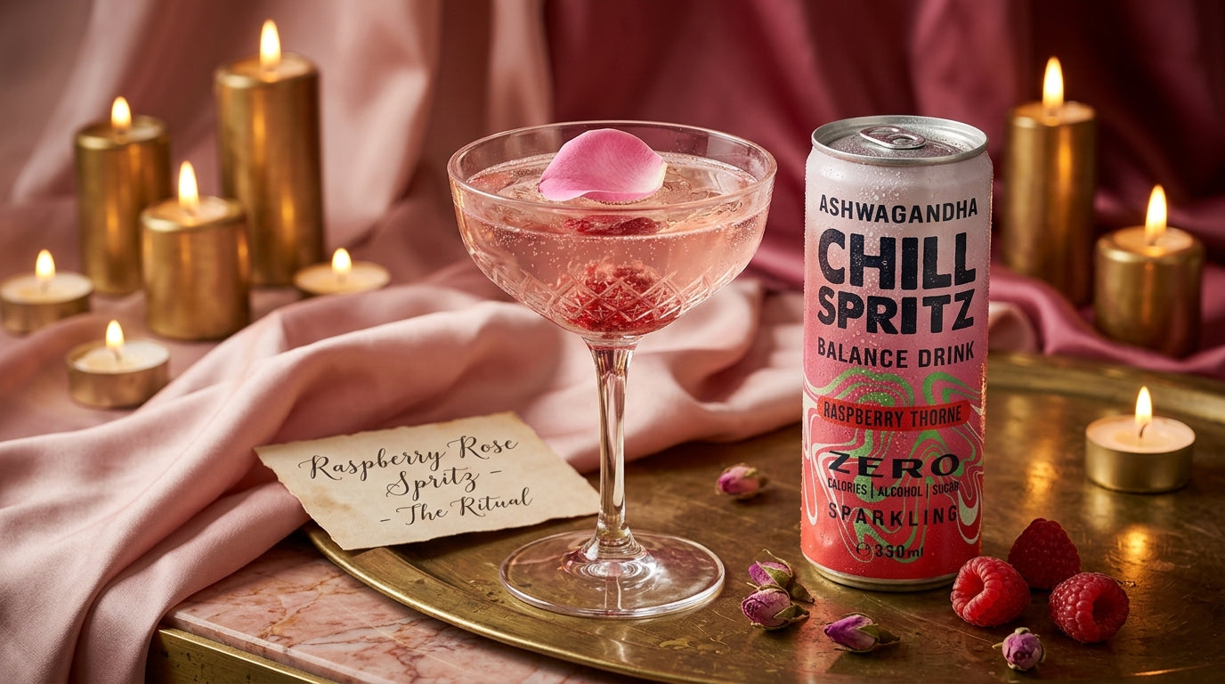 Raspberry Rose Spritz: Dein florales Ashwagandha-Ritual für besondere Momente