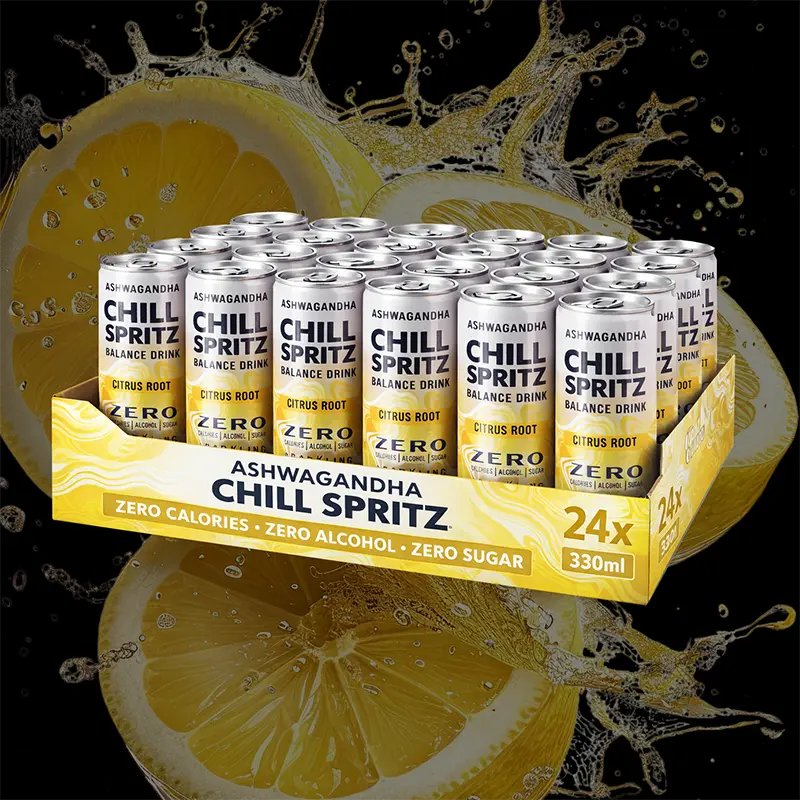 Ashwagandha Chill Spritz – Citrus Root 24er Tray (24 x 330ml)