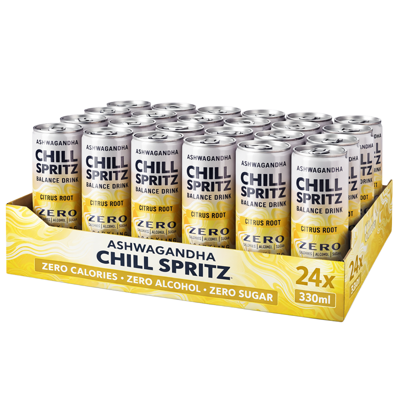 Ashwagandha Chill Spritz – Citrus Root 24er Tray (24 x 330ml)