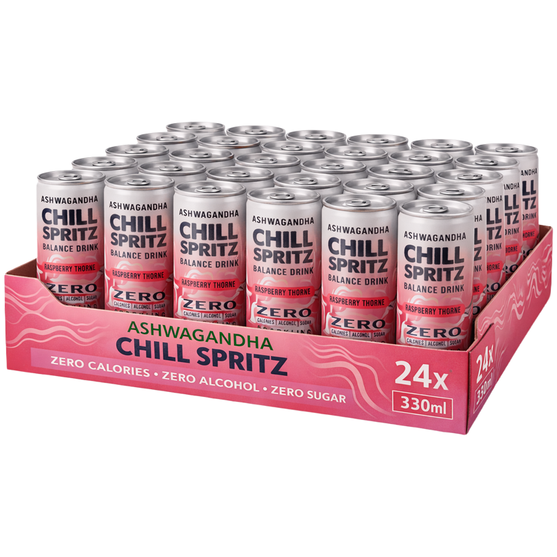Ashwagandha Chill Spritz – Raspberry Thorne 24er Tray (24 x 330ml)-3